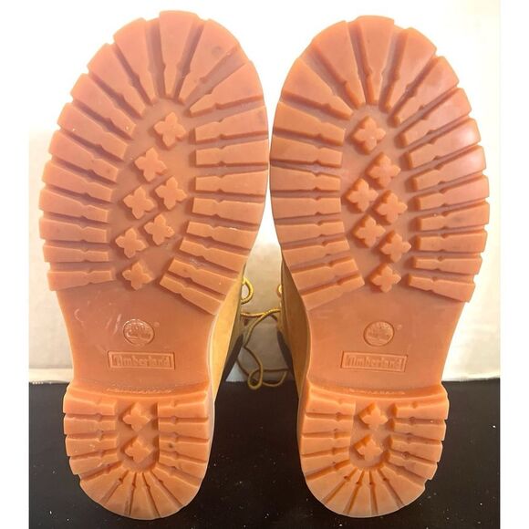 Timberland Wheat 6” Boys Boots Size 3 Medium Brown Leather Collar 12709 - Picture 9 of 9